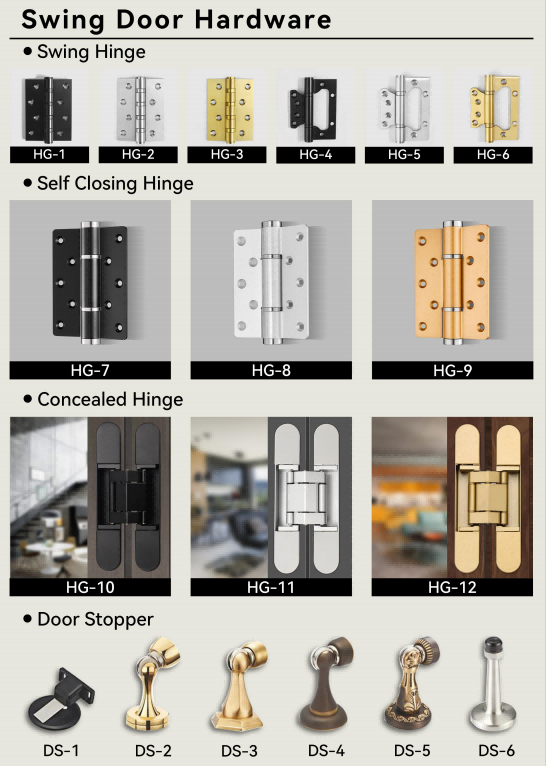 Swing door hardware